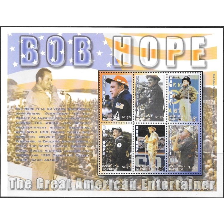 ANTIGUA E BARBUDA 2002 Bob Hope 6v MNH**