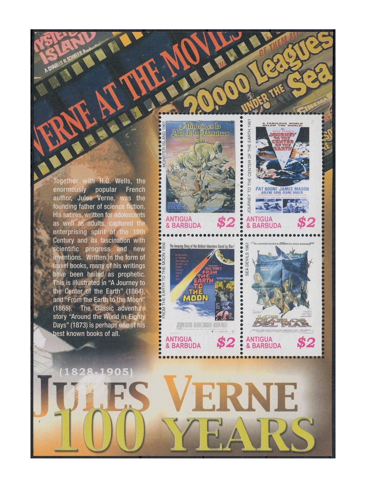 ANTIGUA AND BARBUDA 2005 Jules Verne 4v MNH**