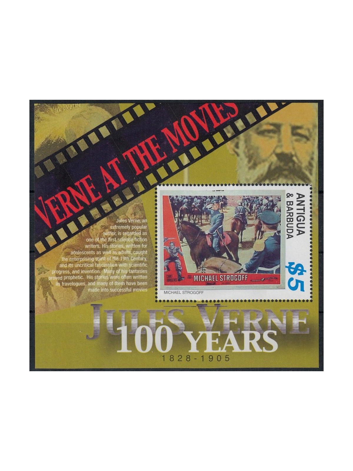 ANTIGUA E BARBUDA 2005 Jules Verne BF MNH**