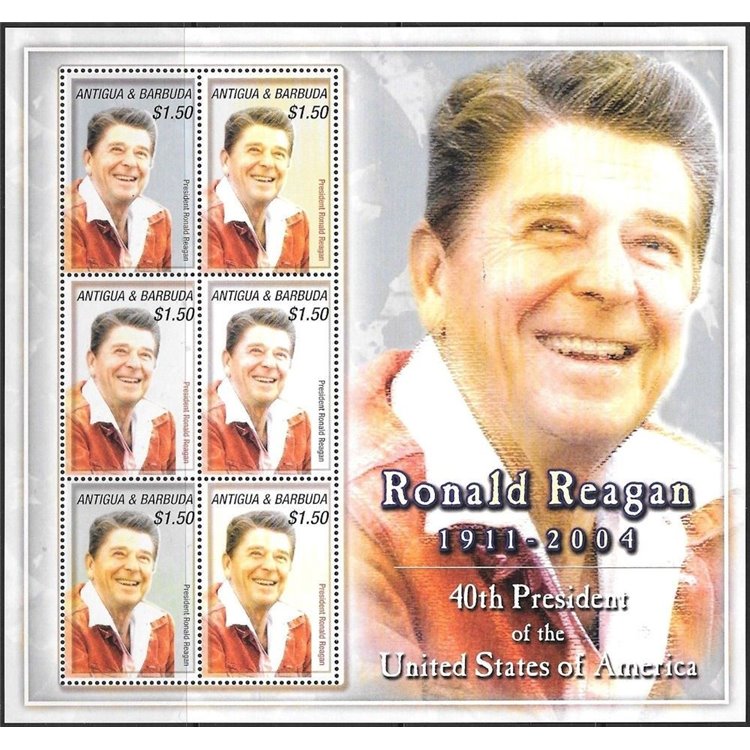 ANTIGUA E BARBUDA 2005 Ronald Reagan 6v MNH**