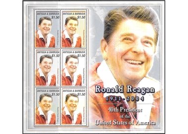 ANTIGUA AND BARBUDA 2005 Ronald Reagan 6v MNH**