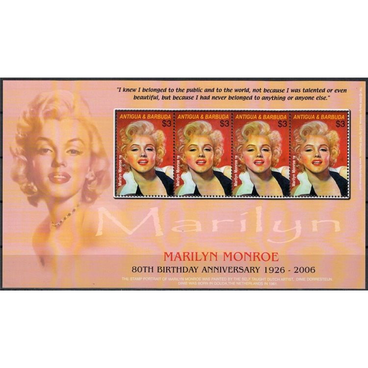 ANTIGUA E BARBUDA 2006 Marilyn Monroe MF MNH**