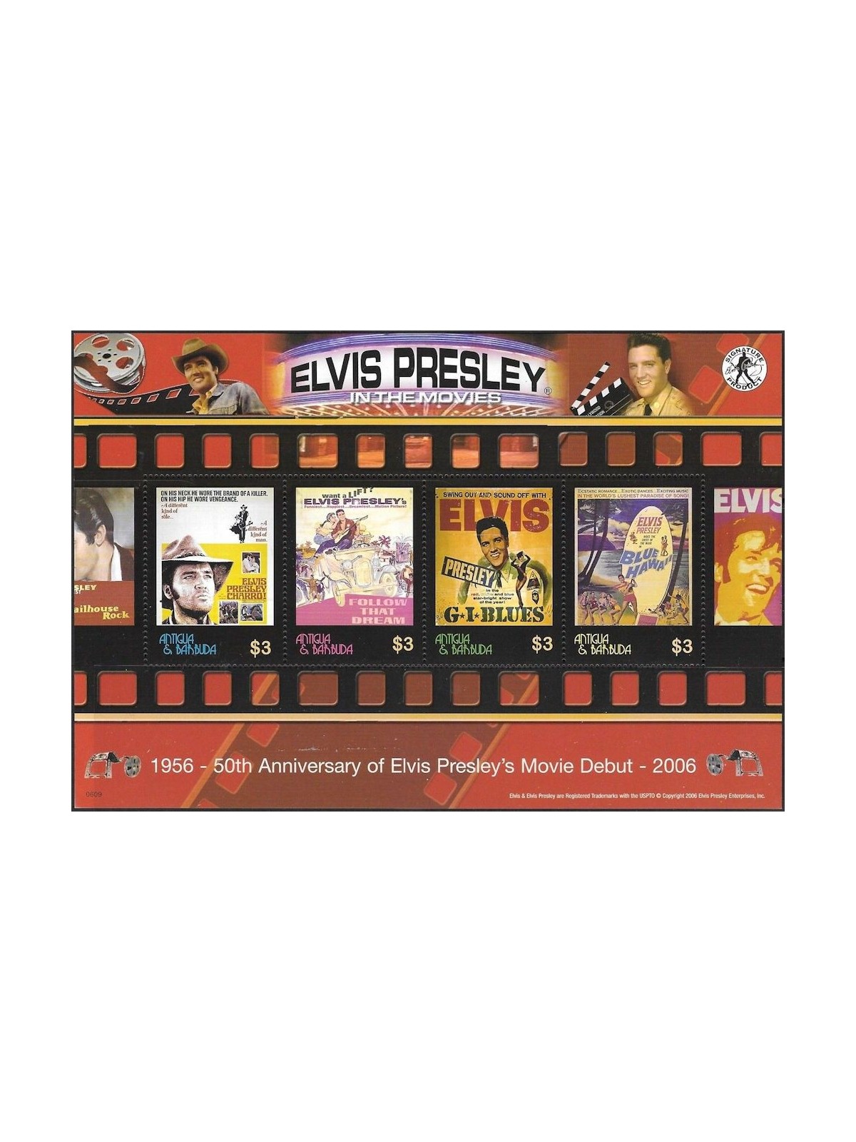 ANTIGUA AND BARBUDA 2006 Elvis Presley 4v MNH**
