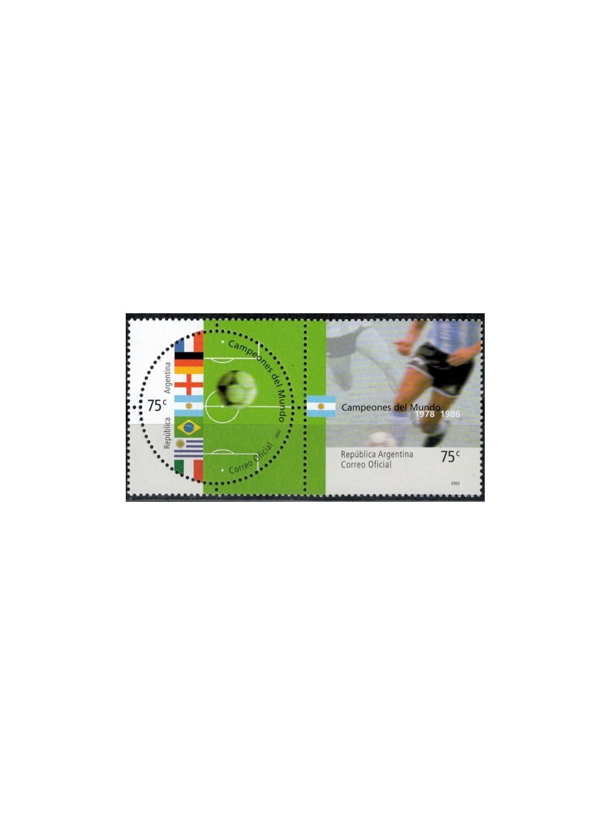 ARGENTINA 2002 World Cup 2v MNH**