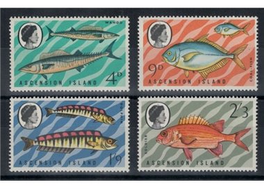 ASCENSION 1970 Ordinary series, fish 4v MNH**