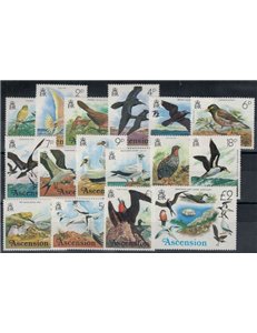 ASCENSION 1976 Serie ordinaria, uccelli 16v MNH**