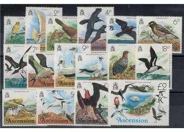 ASCENSION 1976 Ordinary series, birds 16v MNH**