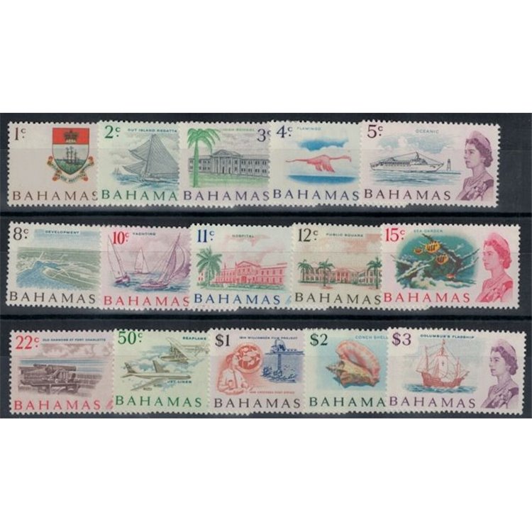 BAHAMAS 1967 Ordinary series 15v MNH**