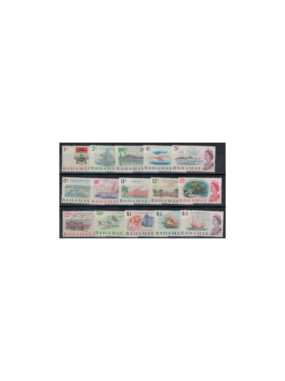 BAHAMAS 1967 Ordinary series 15v MNH**