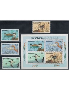 BAHAMAS 1981 Fauna, birds 4v + 1 s/s MNH**