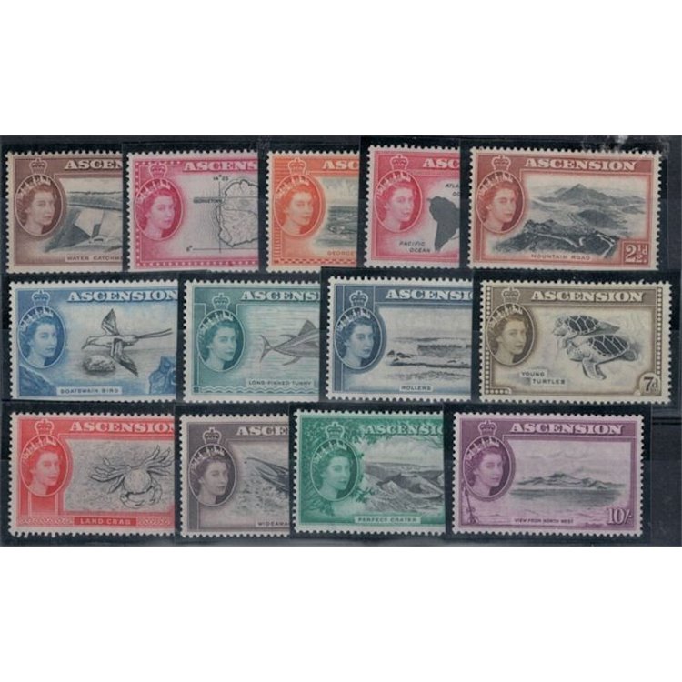 ASCENSION 1956 Ordinary series, views 13v MNH**