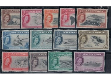 ASCENSION 1956 Ordinary series, views 13v MNH**