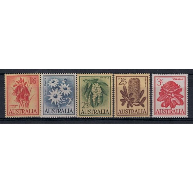 AUSTRALIA 1959-62 Ordinary series 5v MNH**