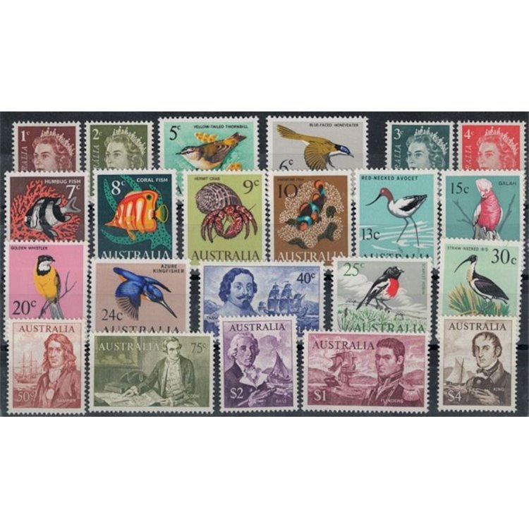 AUSTRALIA 1966-70 Ordinary series 22v MNH**
