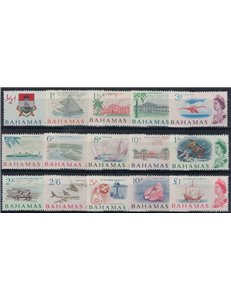 BAHAMAS 1965 Ordinary series 15v MNH**