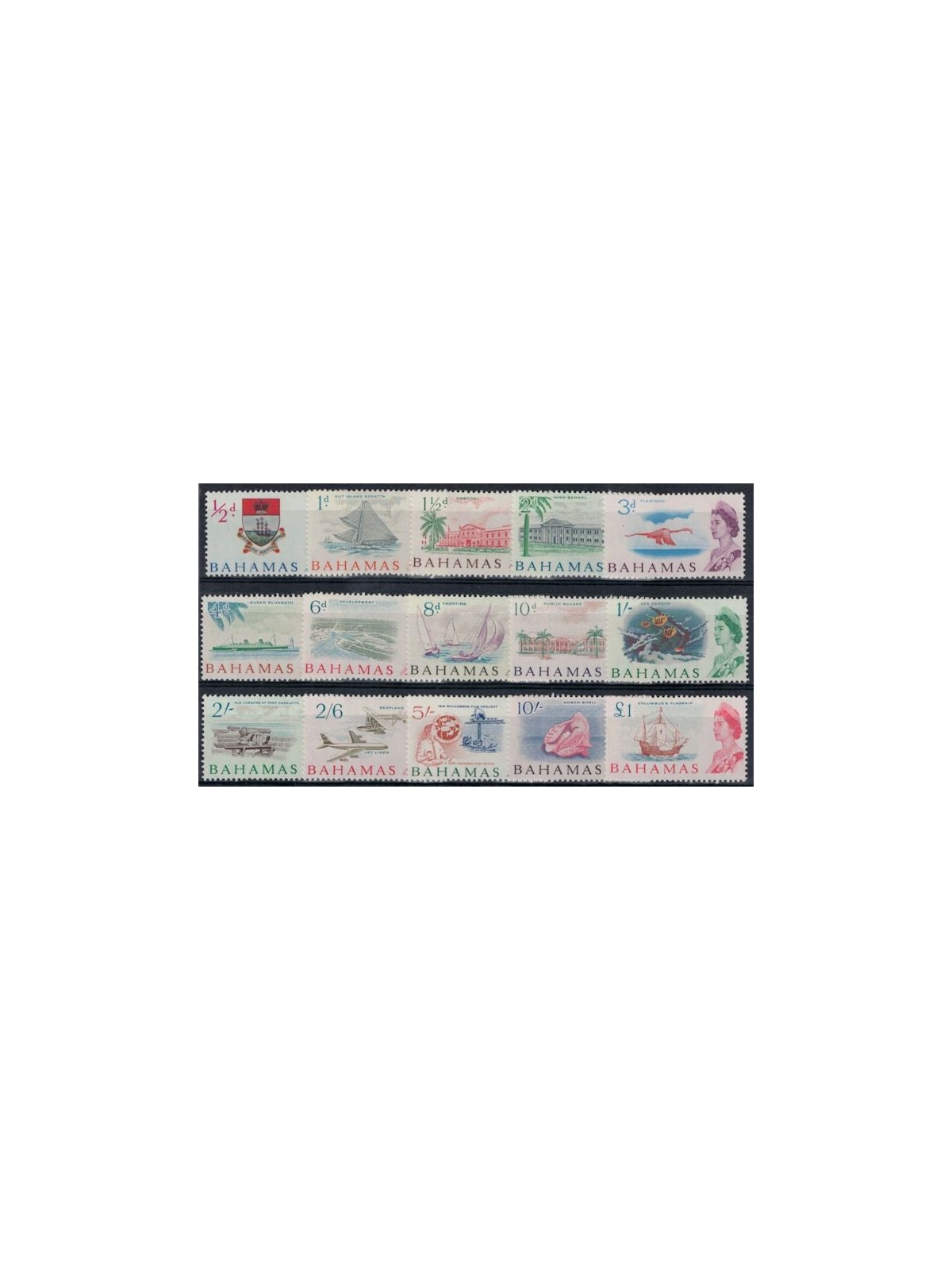 BAHAMAS 1965 Ordinary series 15v MNH**