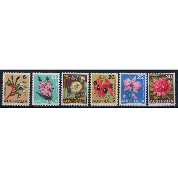 AUSTRALIA 1968 Flowers 6v MNH**