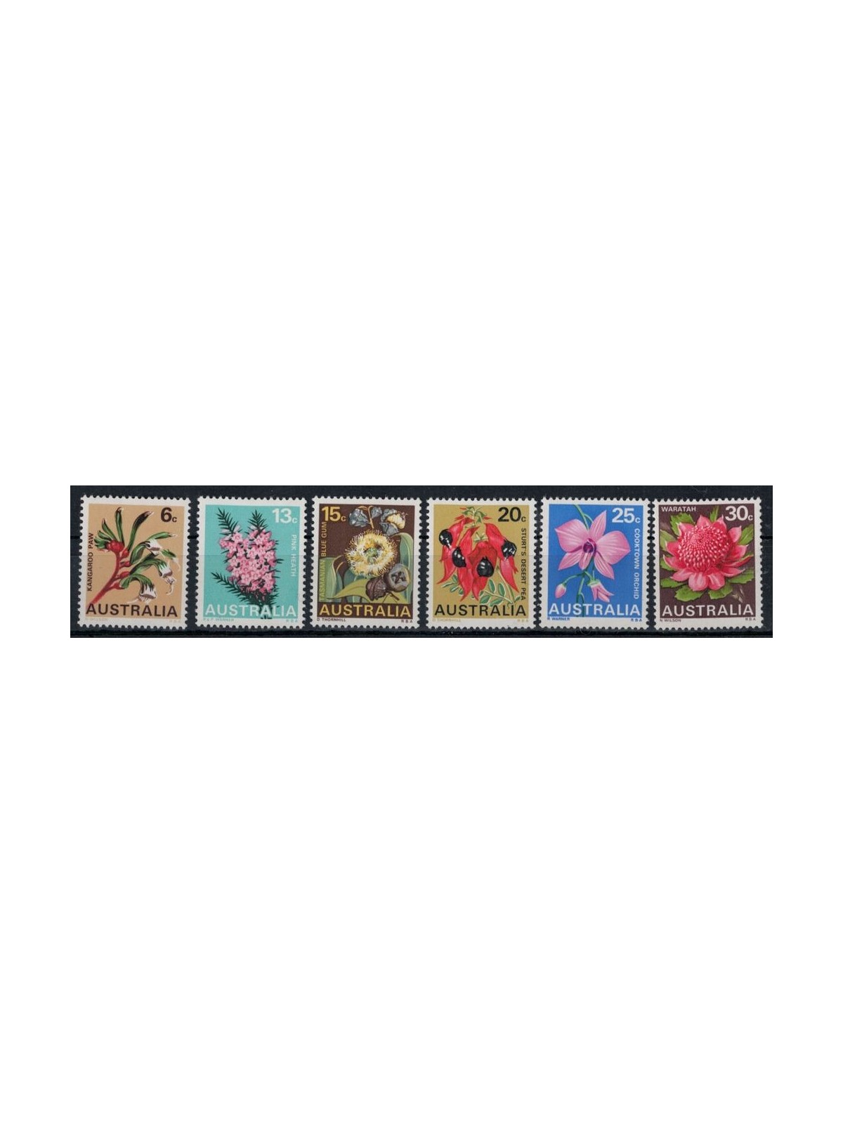 AUSTRALIA 1968 Fiori 6v MNH**
