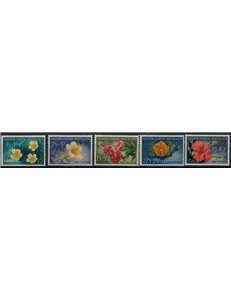 NETHERLANDS ANTILLES 1955 Pro Infanzia (Flowers) 5v MNH**