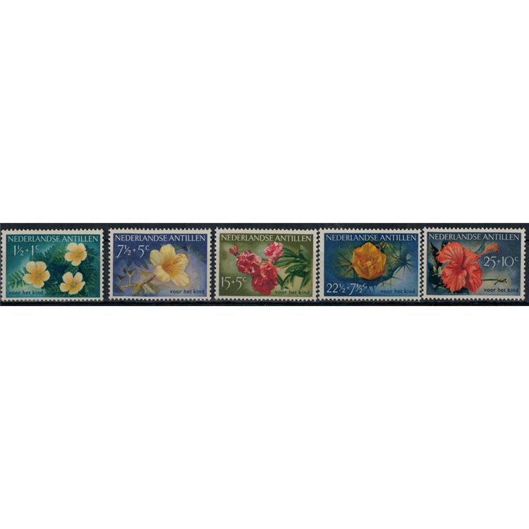NETHERLANDS ANTILLES 1955 Pro Infanzia (Flowers) 5v MNH**