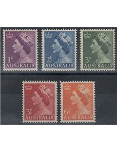 AUSTRALIA 1953 Ordinary series 5v MNH**