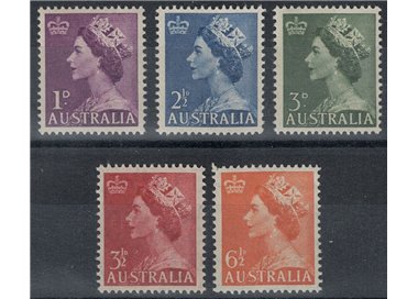 AUSTRALIA 1953 Serie ordinaria 5v MNH**