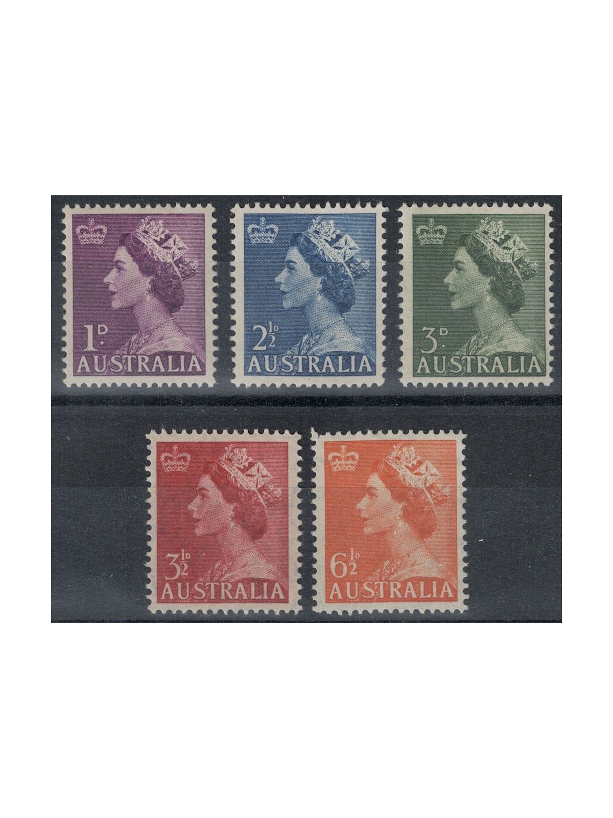 AUSTRALIA 1953 Ordinary series 5v MNH**