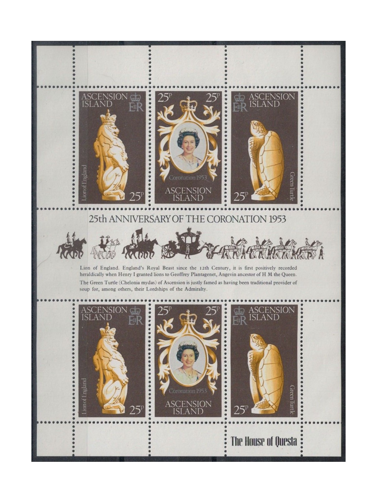 ASCENSION 1978 Silver Jubilee m/s MNH**