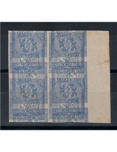 ANTILLE SPAGNOLE 1871 Varietà quartina 25c oltremare ©