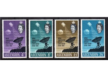 ASCENSION 1966 Satellite communication, Apollo 4v MNH**