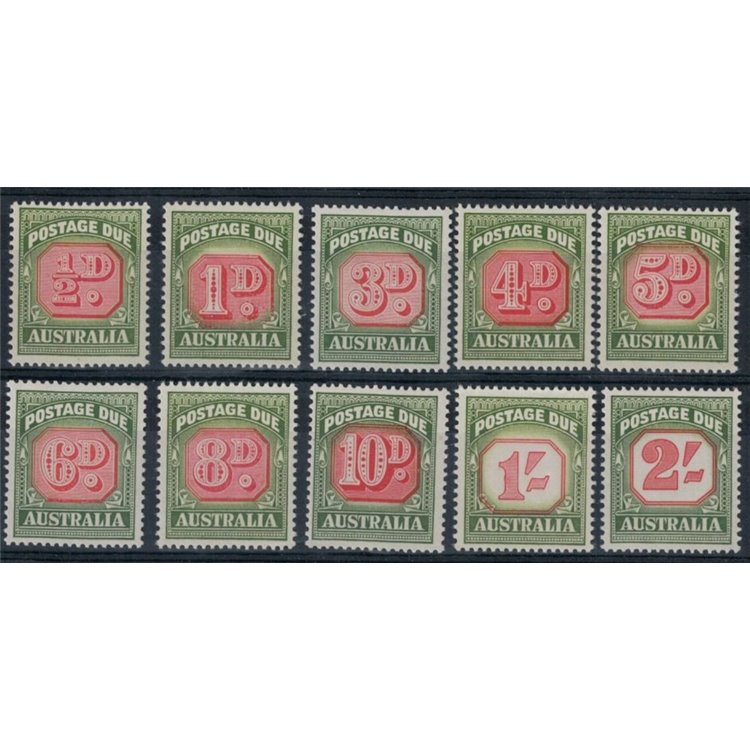 AUSTRALIA 1958-60 10v postmark MNH**