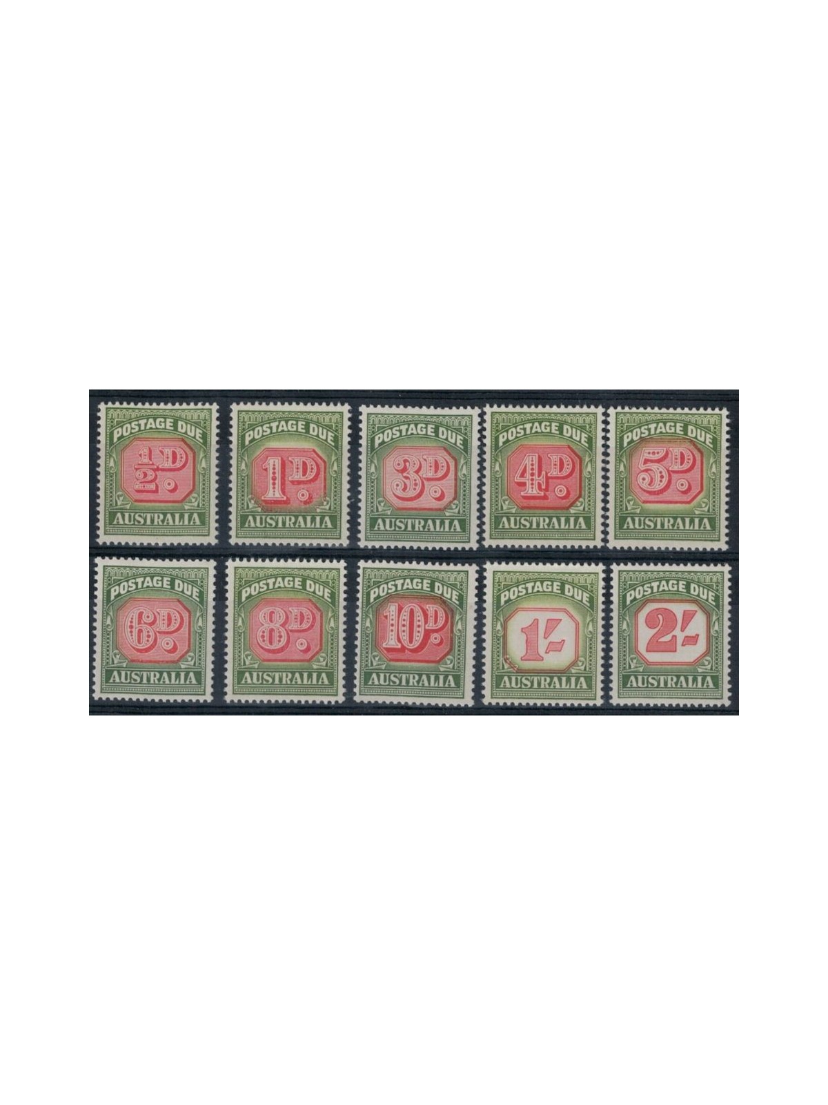 AUSTRALIA 1958-60 Segnatasse 10v MNH**