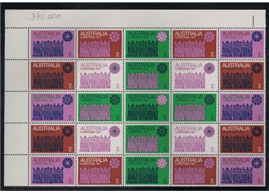 AUSTRALIA 1971 Natale - Blocco da 25 MNH**
