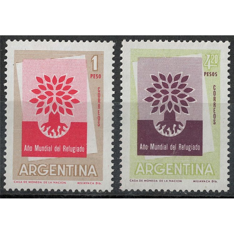 ARGENTINA 1960 Anno del rifugiato 2v MNH**