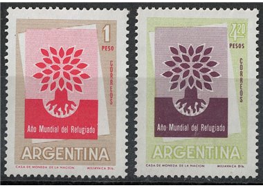 ARGENTINA 1960 Year of the Refugee 2v MNH**