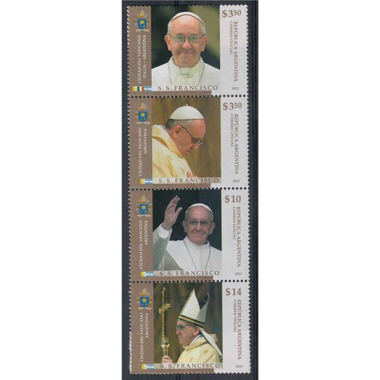 ARGENTINA 2013 Pope Francis 4v MNH**