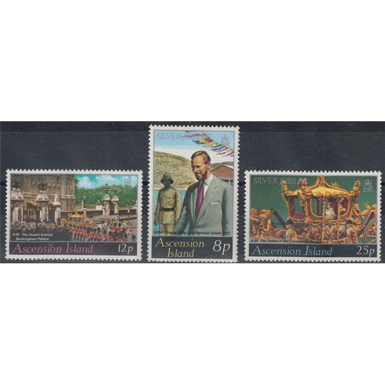 ASCENSION 1978 Silver Jubilee 3v MNH**