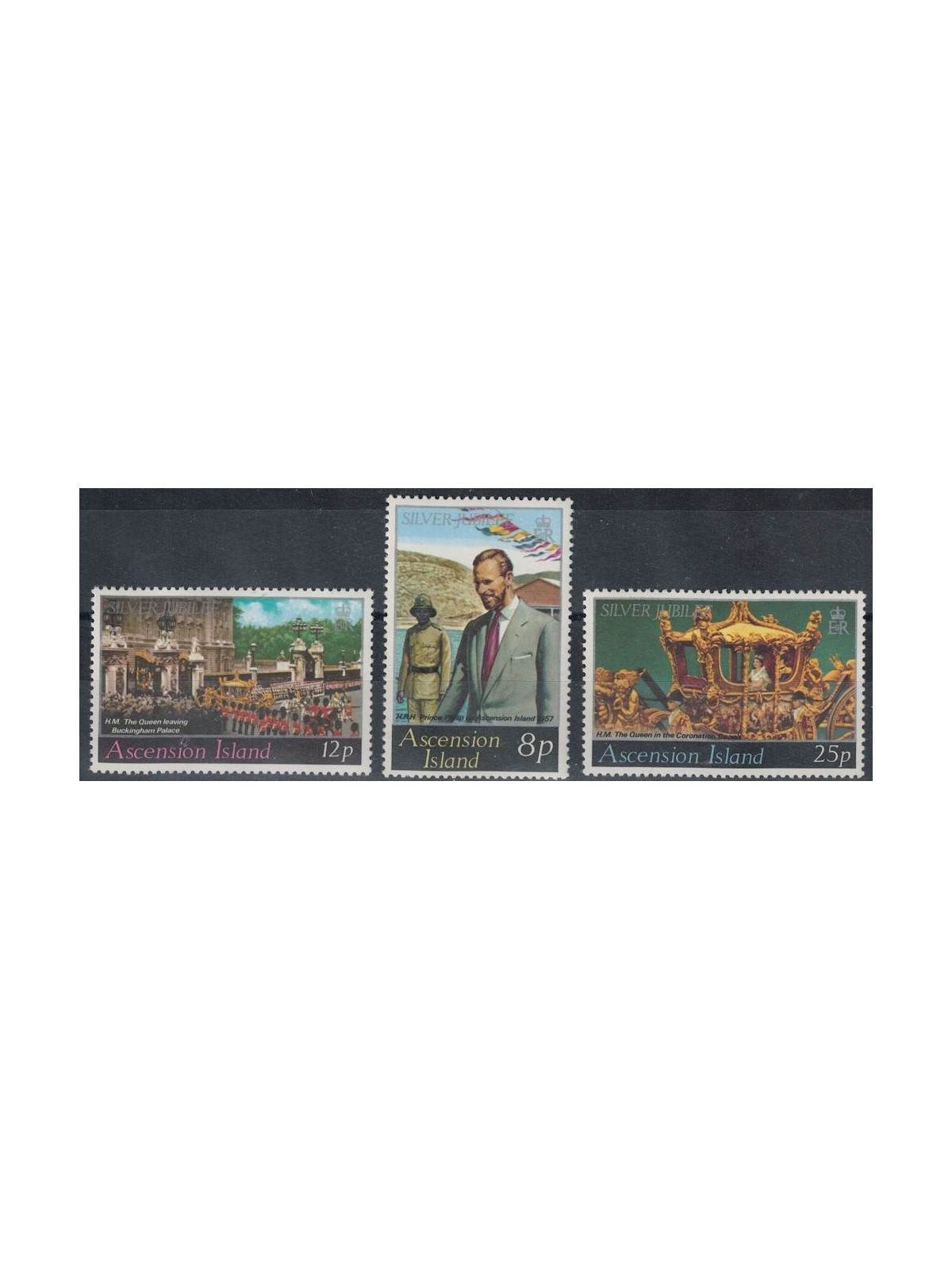 ASCENSION 1978 Silver Jubilee 3v MNH**