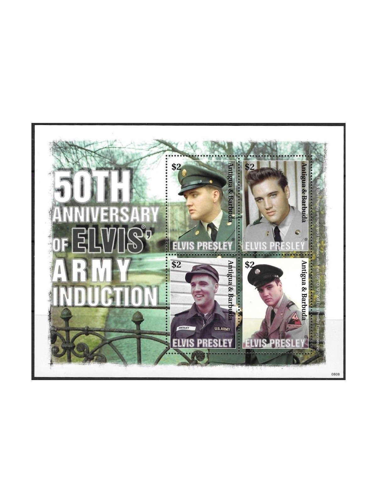 ANTIGUA AND BARBUDA 2008 Elvis Presley 4v MNH**