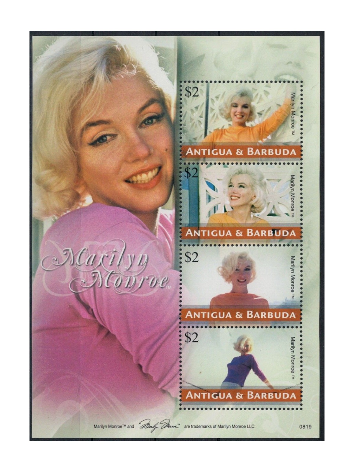 ANTIGUA AND BARBUDA 2008 Marilyn Monroe 4v MNH**