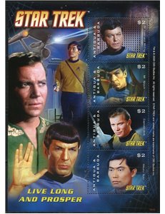 ANTIGUA AND BARBUDA 2008 Cinema, Star Trek (I) 4v MNH**