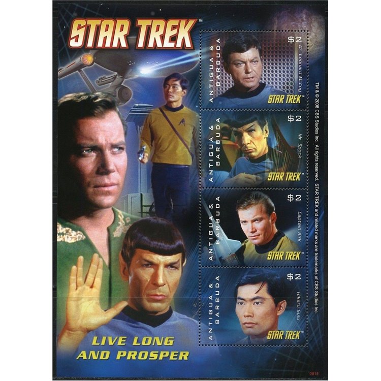 ANTIGUA AND BARBUDA 2008 Cinema, Star Trek (I) 4v MNH**