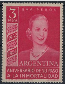 ARGENTINA 1954 Eva Peron MNH**