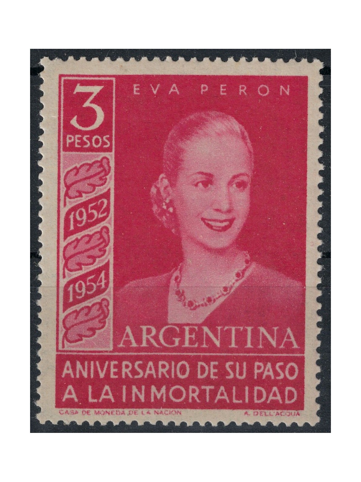 ARGENTINA 1954 Eva Peron MNH**