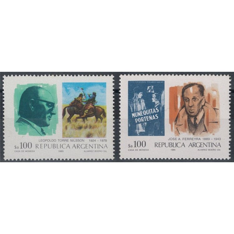 ARGENTINA 1985 Films e registi argentini 2v MNH**