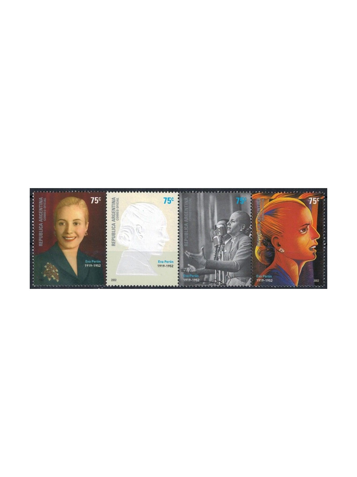 ARGENTINA 2002 Eva Peron 4v MNH**