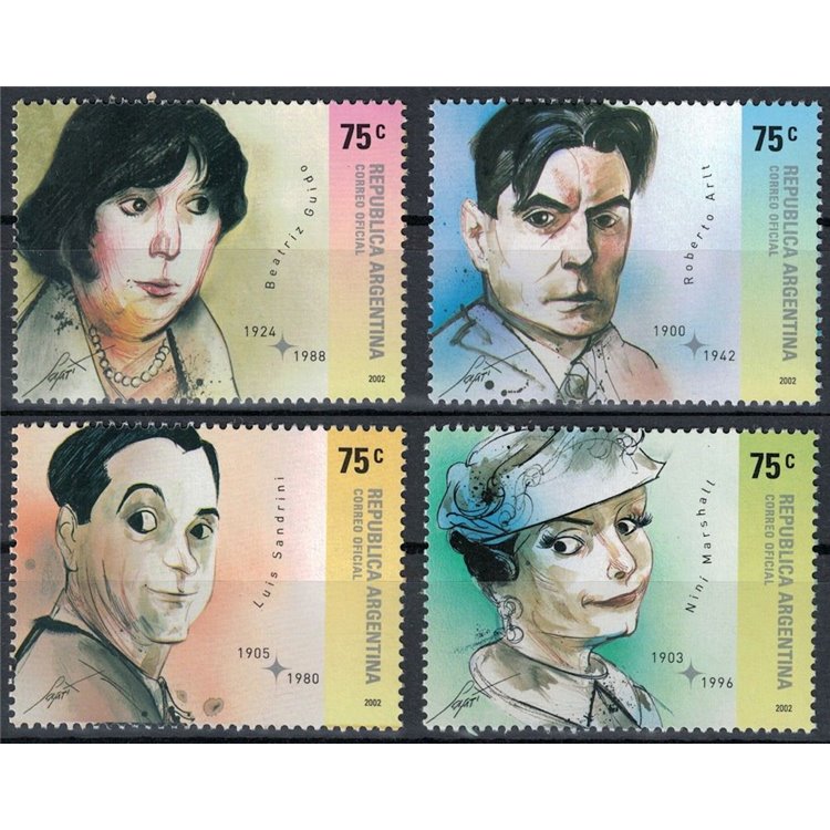 ARGENTINA 2002 Famous People 4v MNH**