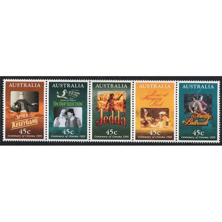 AUSTRALIA 1995 Centenary of Cinema 5v MNH**