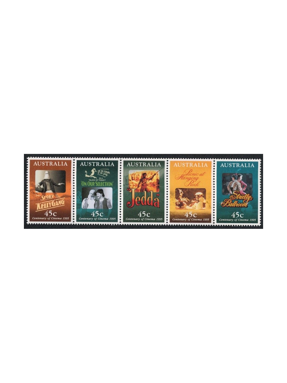 AUSTRALIA 1995 Centenario del cinema 5v MNH**