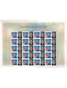 AUSTRALIA 2000 Nature & Nation (Australia & Globe) 1 full sheet MNH**